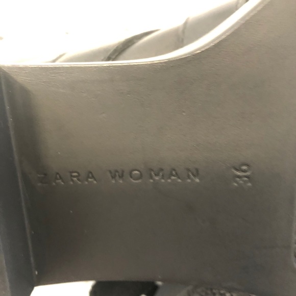 Zara Black Faux Fur Lined Leather Boots - Picture 5 of 5